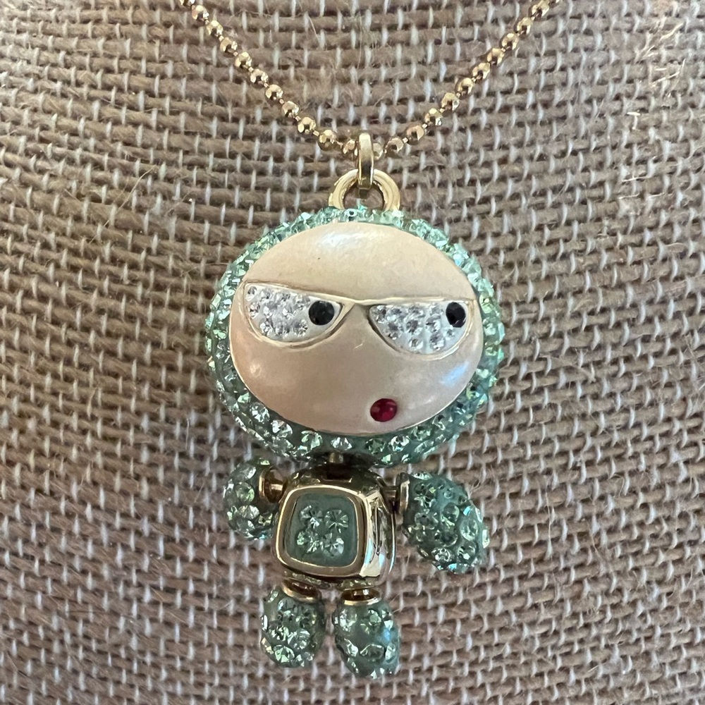 Swarovski Eliot Green Long Gold Pendant